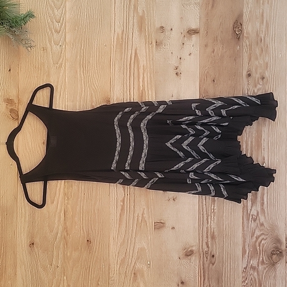 Free People Black and Gray Voile Lace Trapeze Slip Dress Size XSmall - Picture 6 of 6